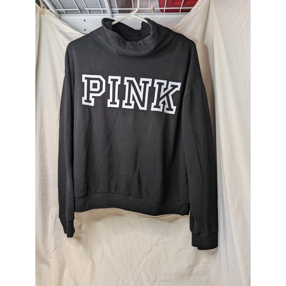 Victorias Secret PINK Pullover Drawstring Cowl Neck Sweatshirt‎ Loose Fit Med